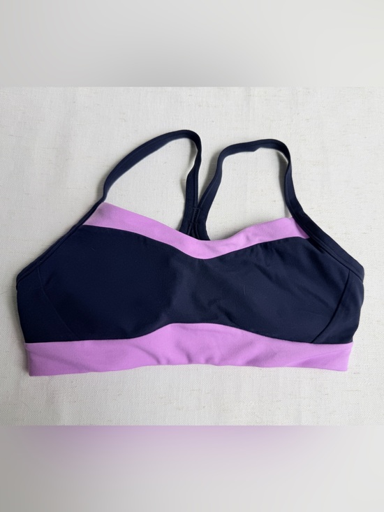 Athleta Other - Athleta Sports Bra Small Black Purple Racerback Colorblock Workout